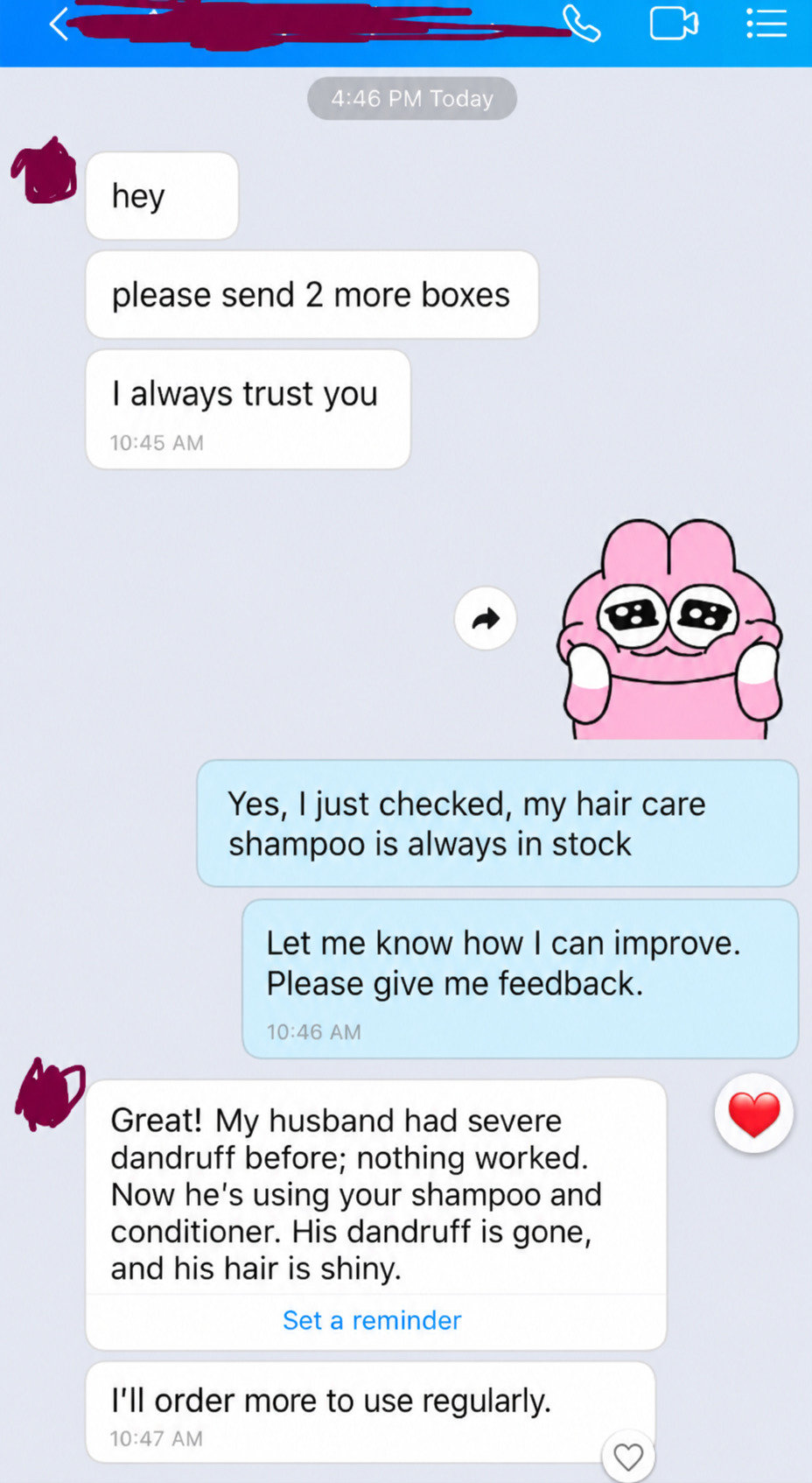 Verified customer feedback