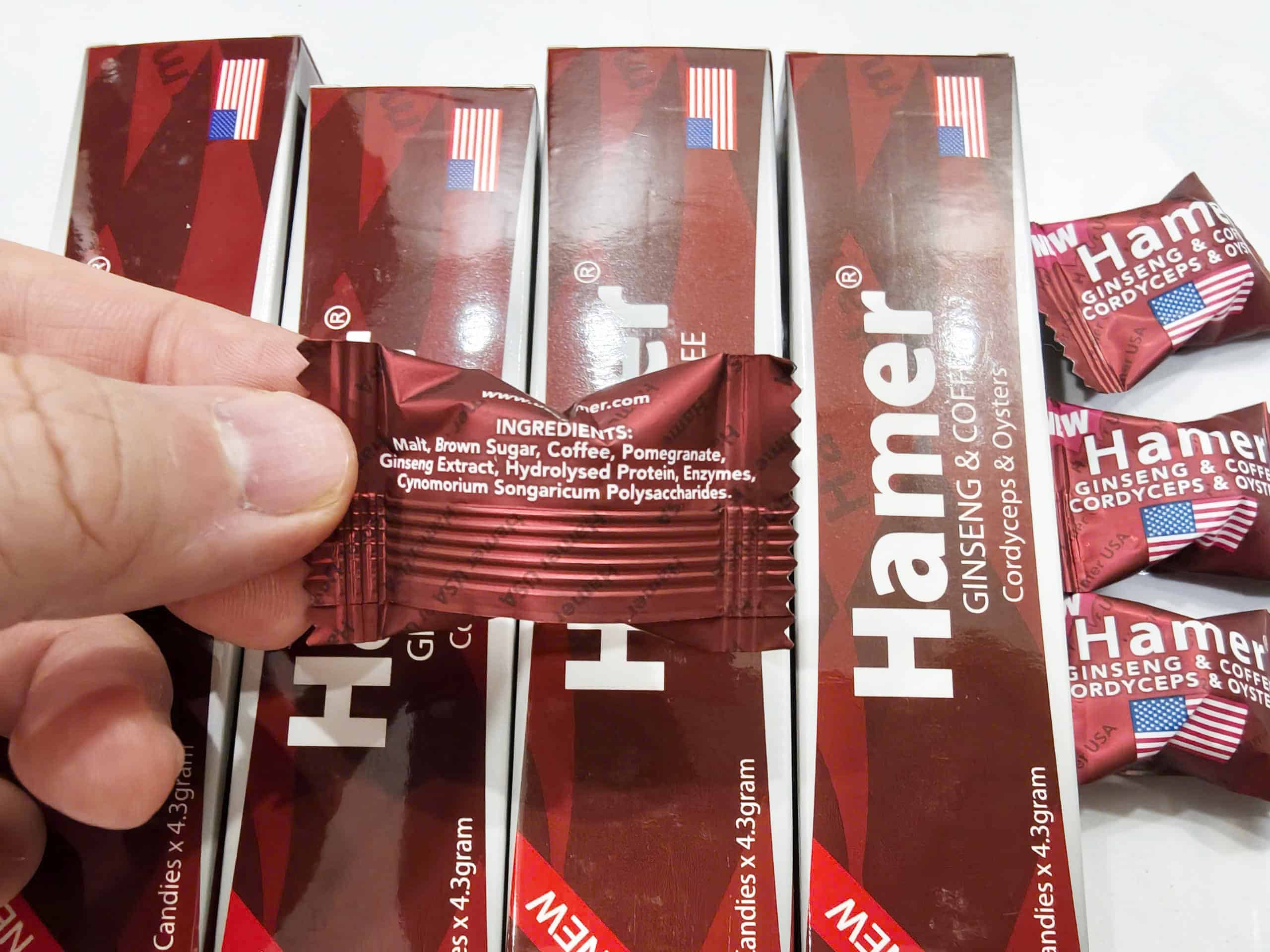 Ingredients printed clearly on the Hamer blister strip