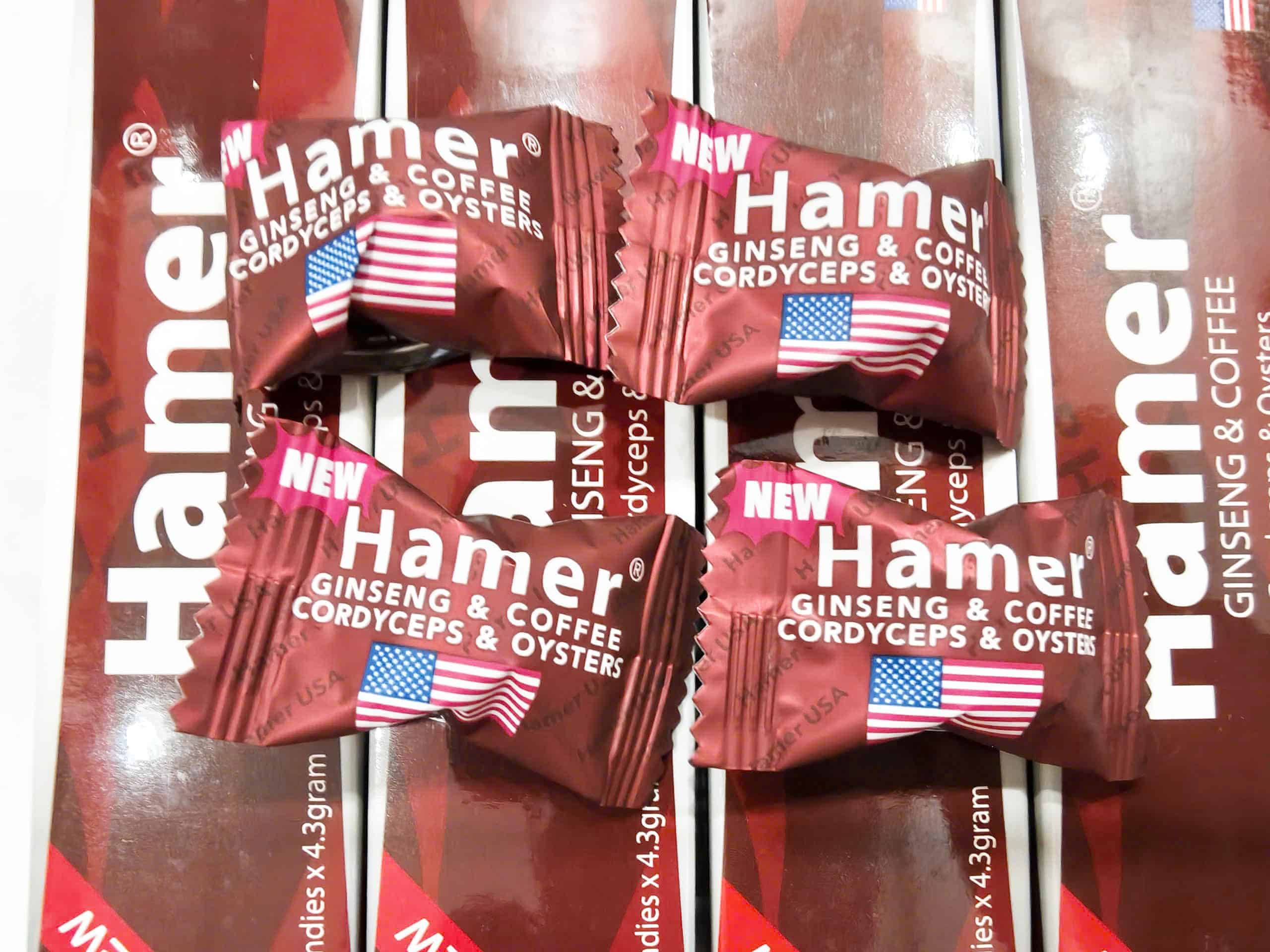 Genuine Hamer tablets laid out on the box
