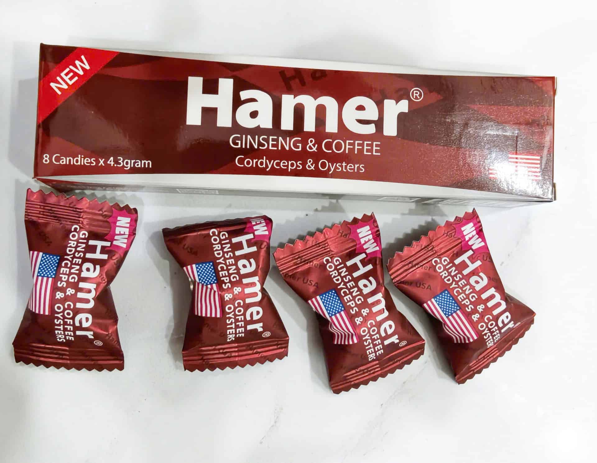 Box of 8 Hamer tablets and a loose tablet