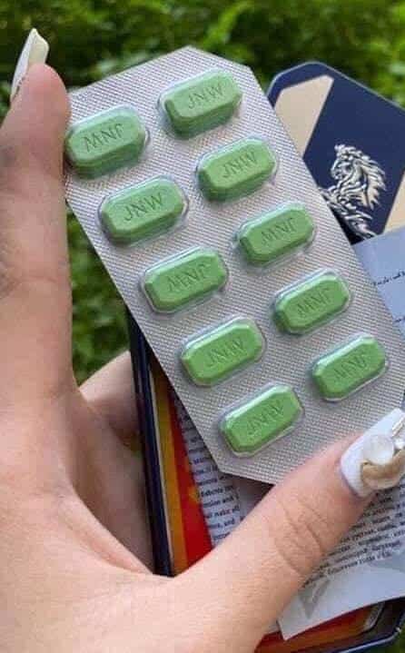 Genuine Thai Blue Horse blister pack in hand