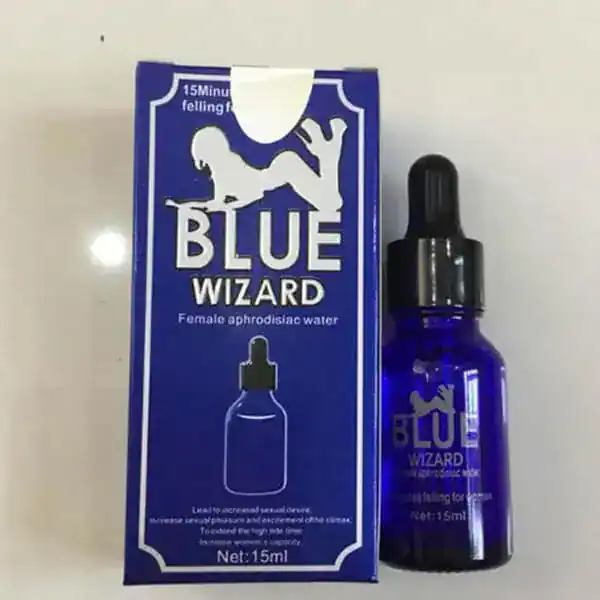 Blue Wizard mixed into water, odorless and tasteless