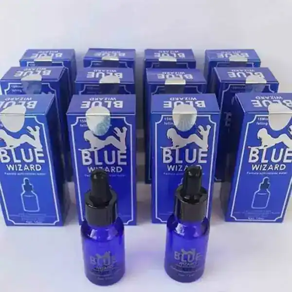 Blue Wizard compact and convenient 15ml bottle