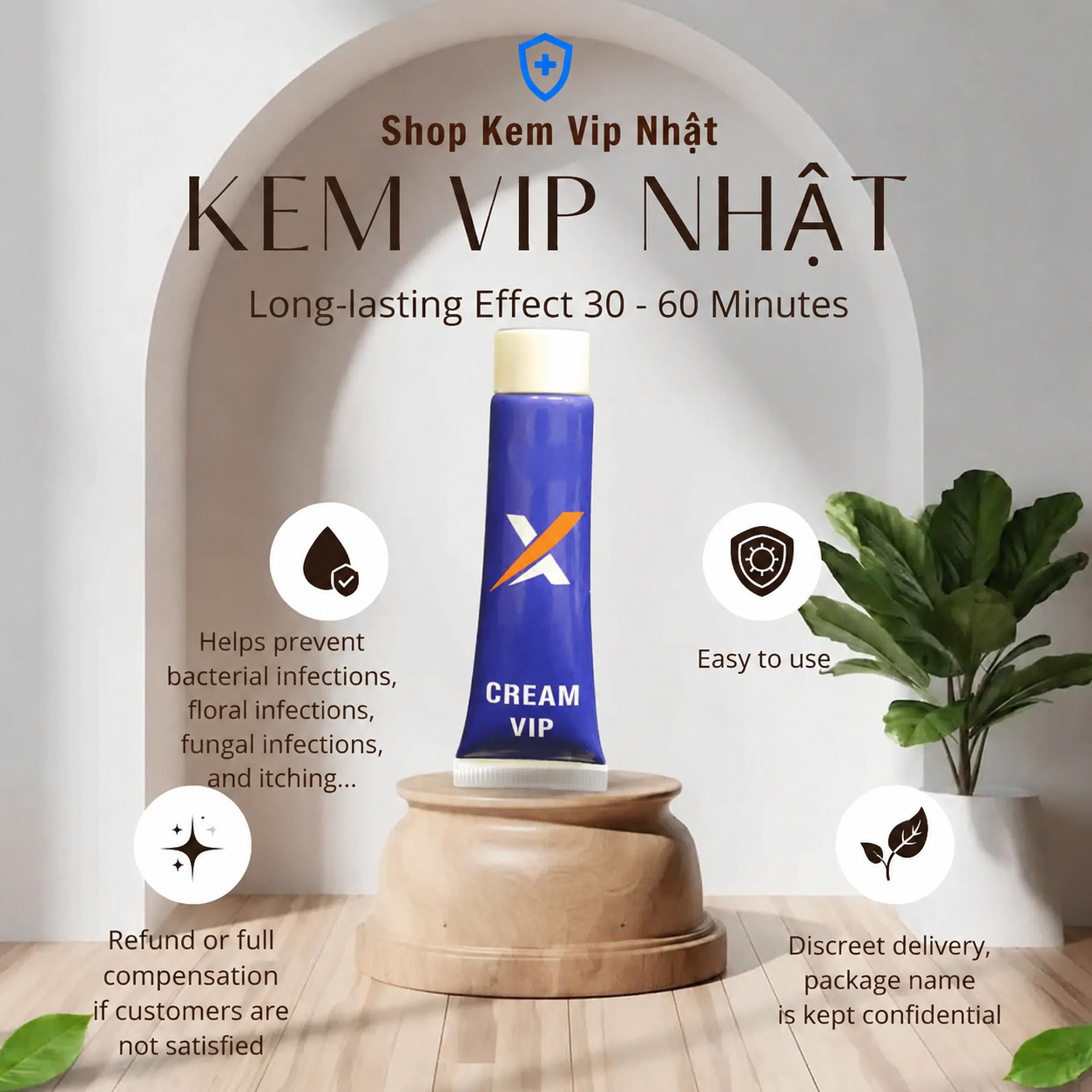 Japanese Vip Cream safe for skin, compact and convenient