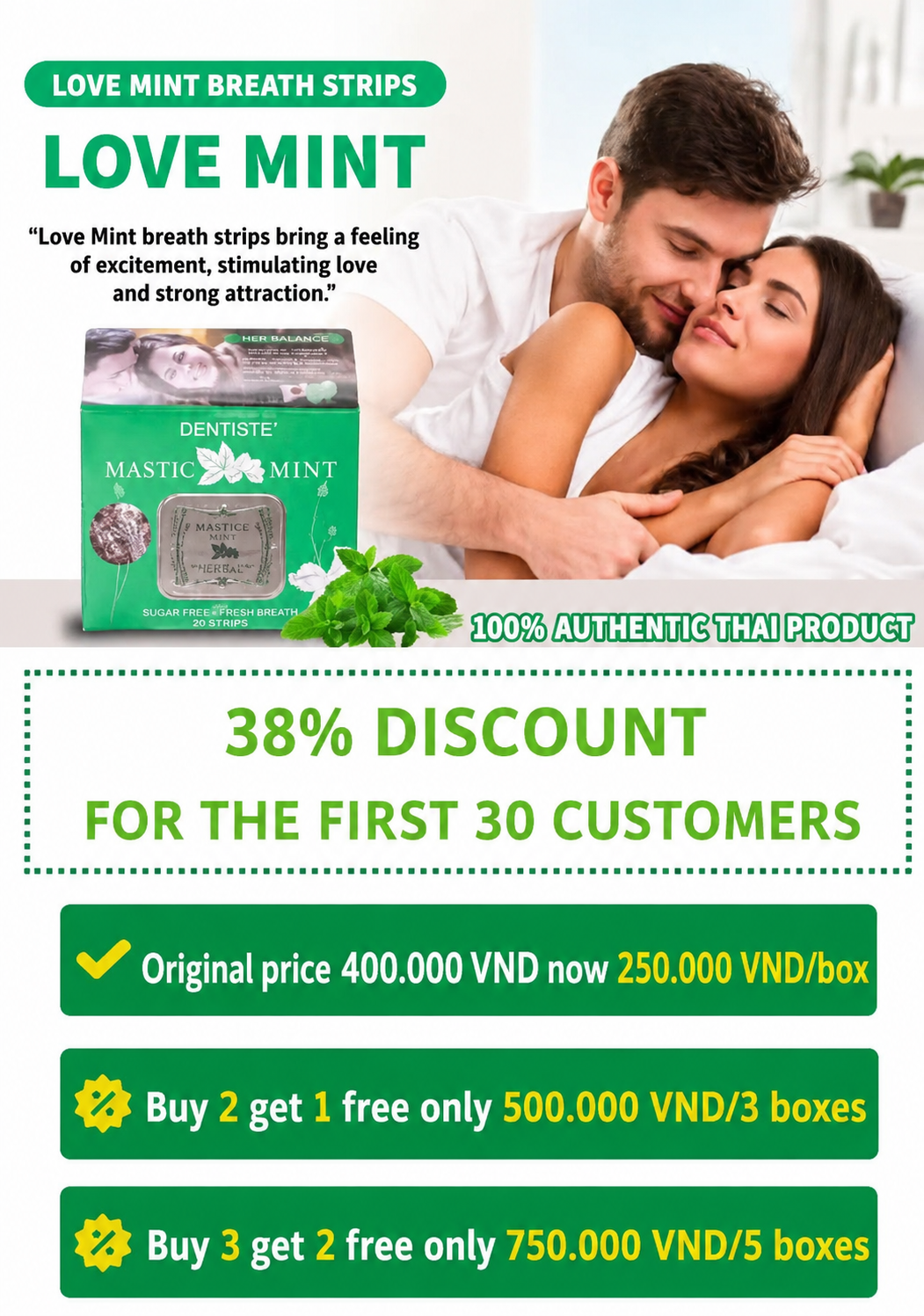 Love Mint bedroom lozenge promotion