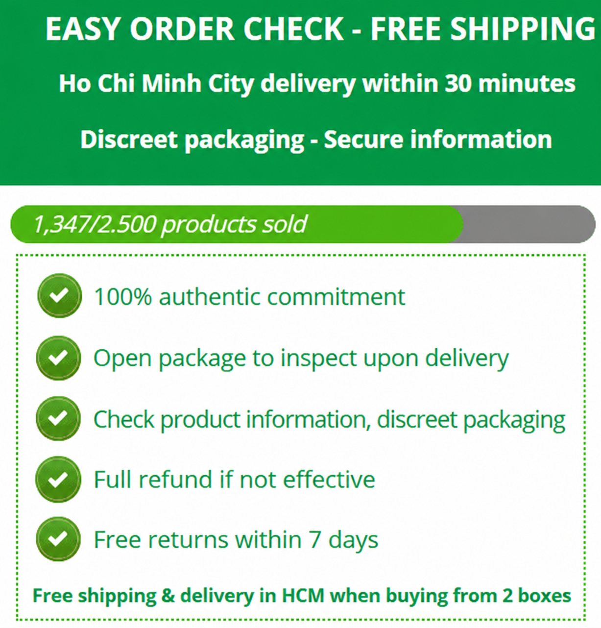 Free inspection and shipping for Love Mint