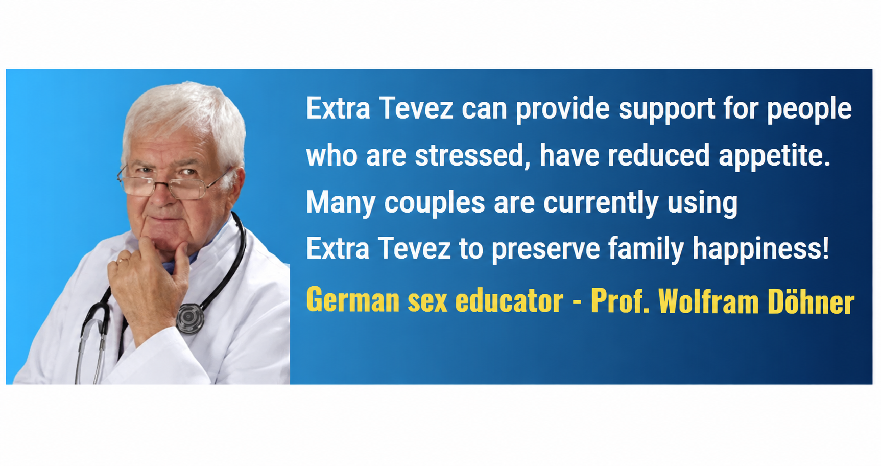 German sexologist Prof. Wolfram Döhner reviews Extra Tevez